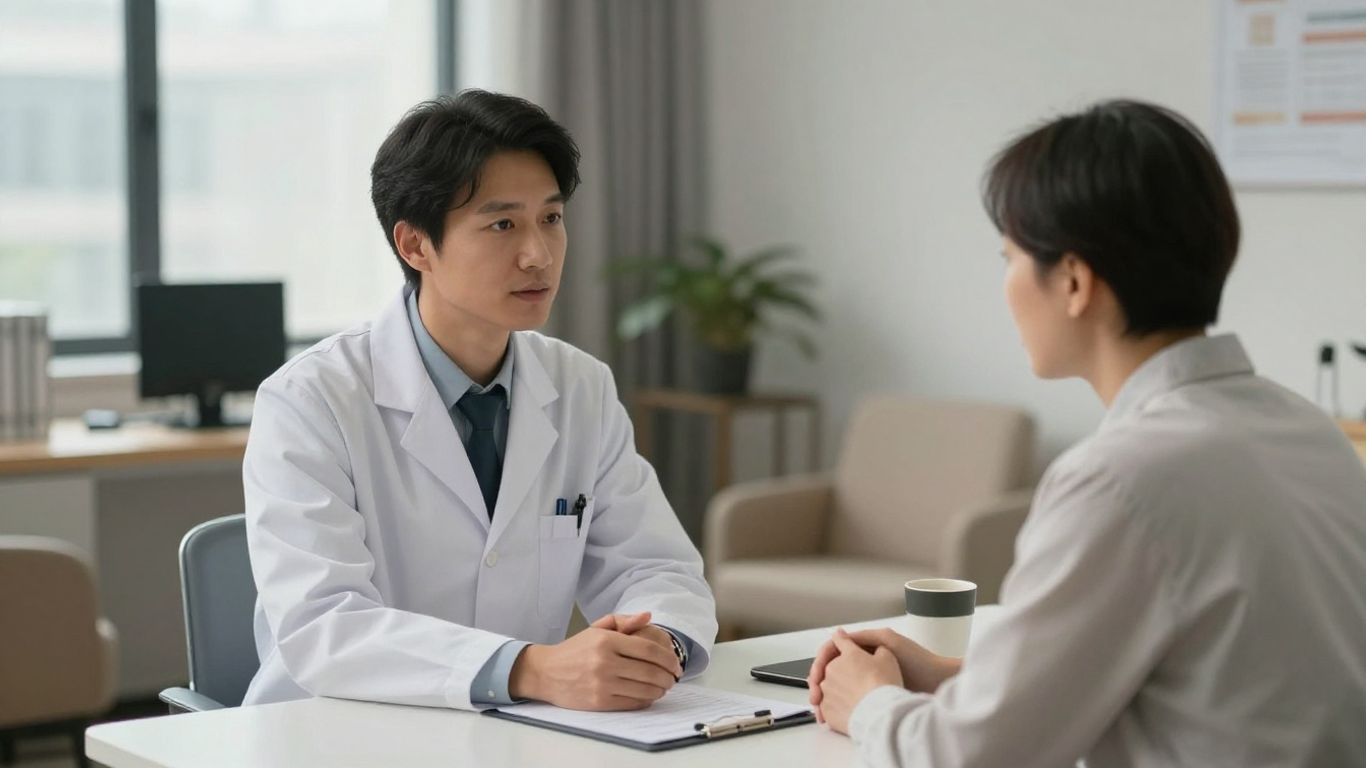 Psiquiatra ouvindo paciente em consultório