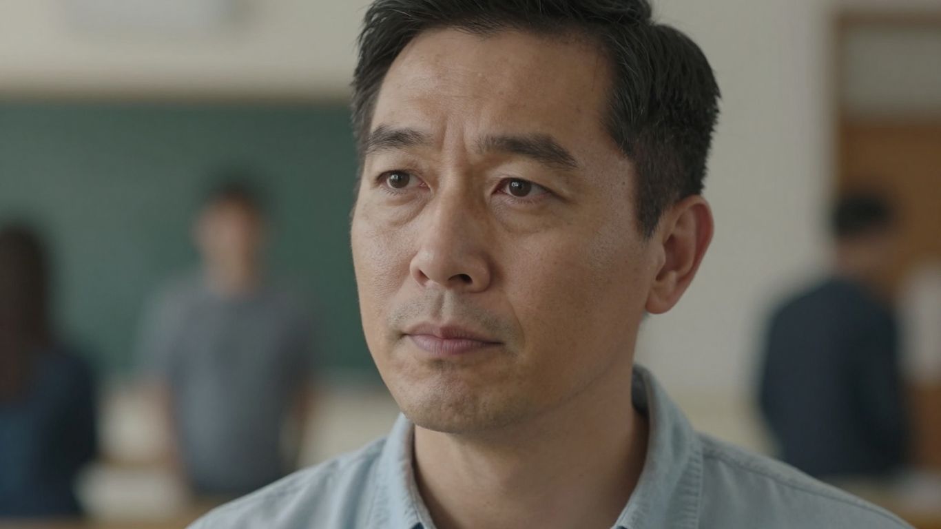 Adulto com TDAH, reflexivo e focado.