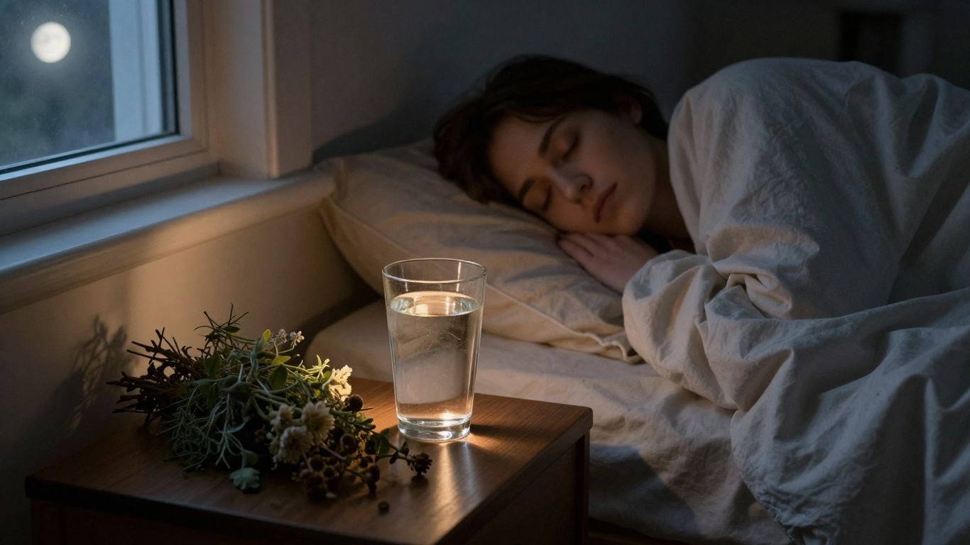 Pessoa dormindo pacificamente em uma cama com luz suave.
